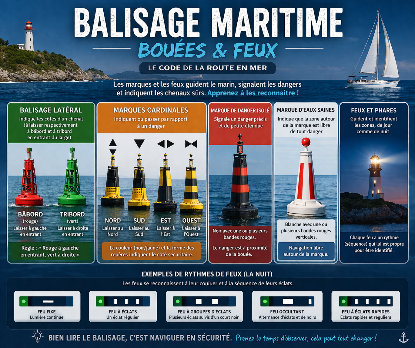 Balizamiento Marítimo: Entender las Boyas y las Luces