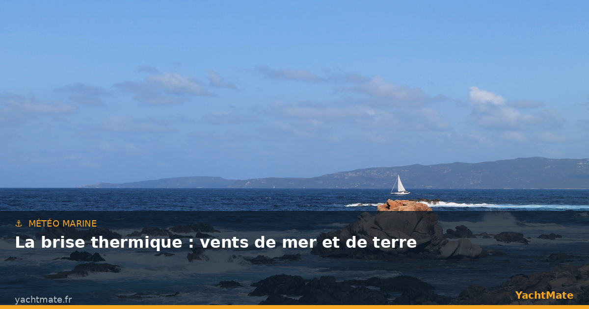 Voilier près de la côte profitant de la brise thermique d'après-midi