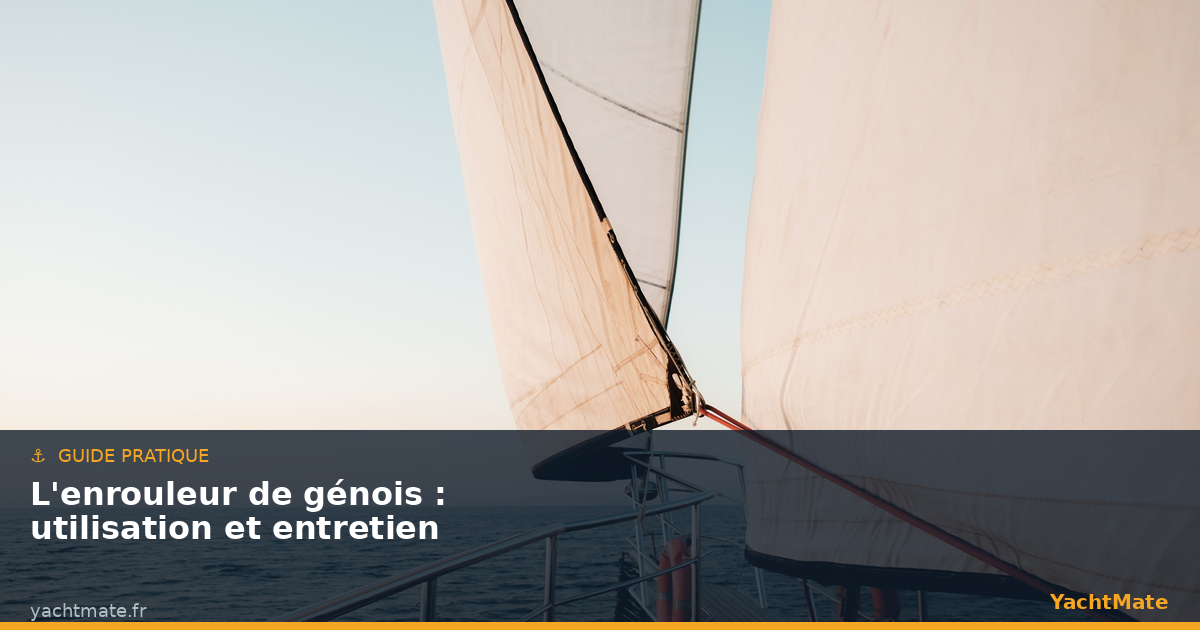 Headsails of a sailboat off the wind illustrating the genoa furler