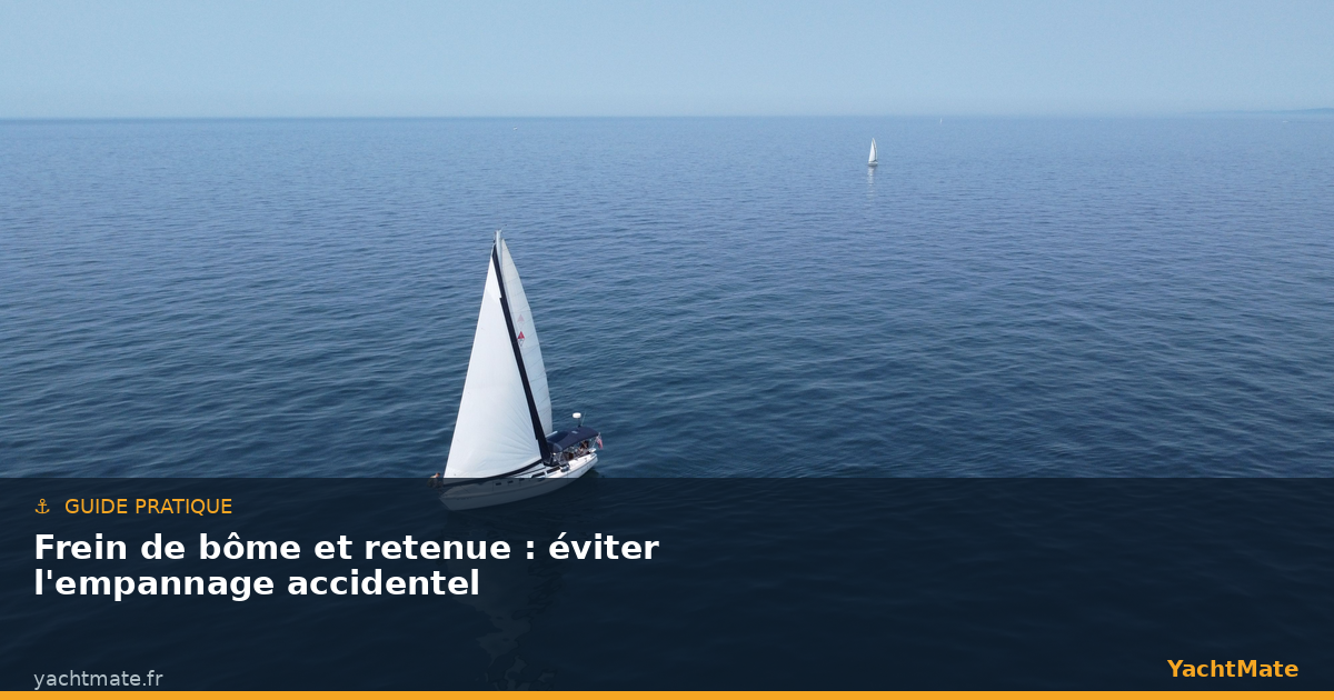Frein de bôme et retenue de bôme sur un voilier au portant