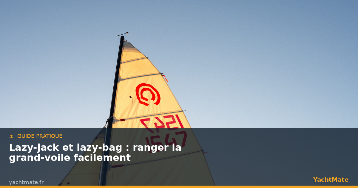 Lazy jacks and lazy bag for stowing the mainsail