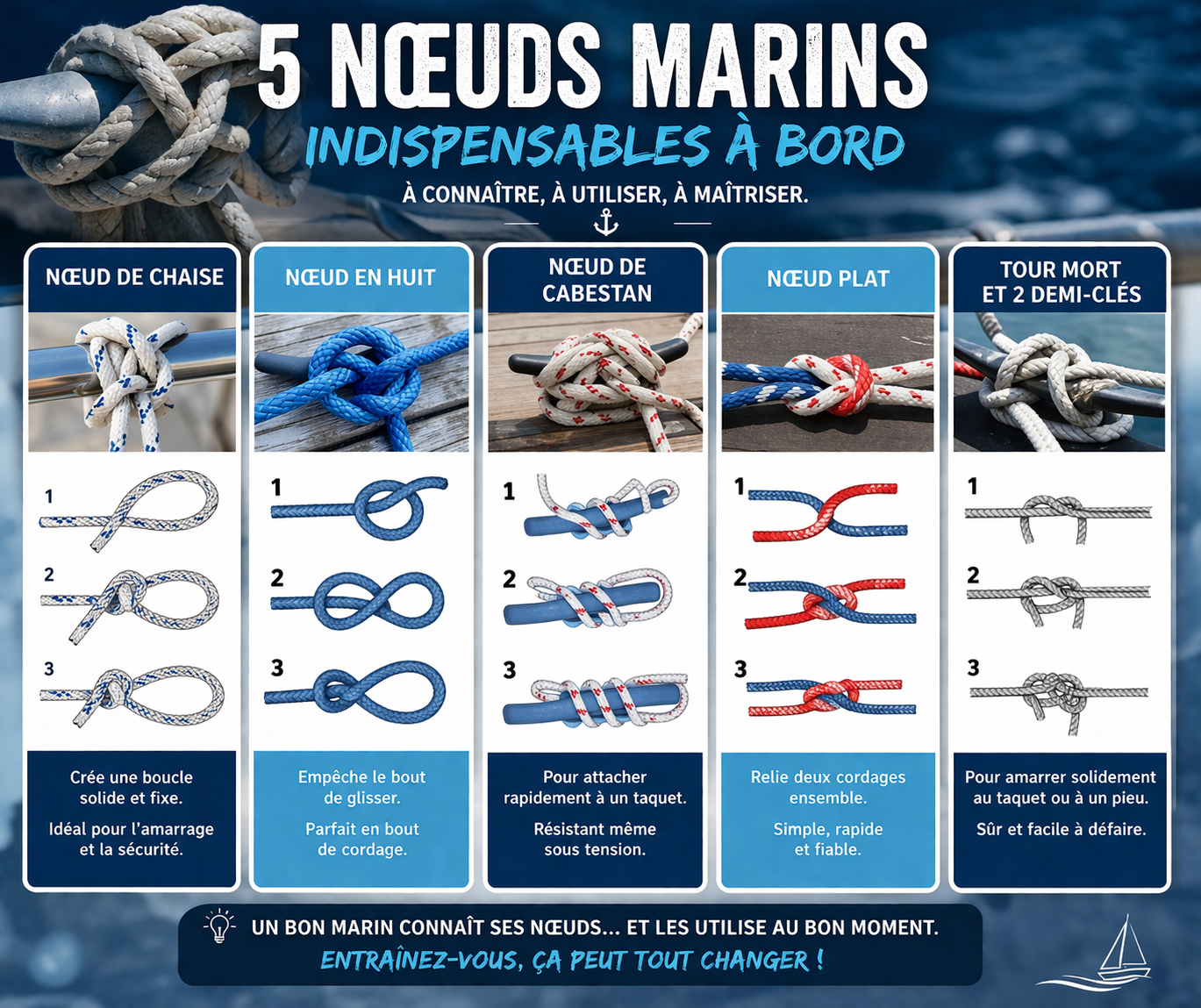 Los nudos marineros esenciales