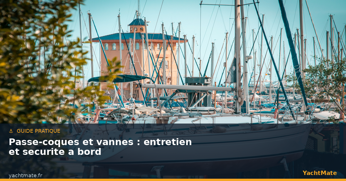 Voilier au mouillage illustrant l'importance des passe-coques et vannes