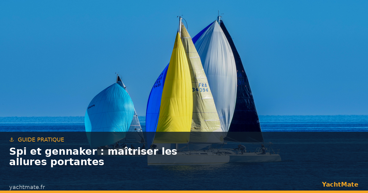 Yachts sailing downwind under spinnaker