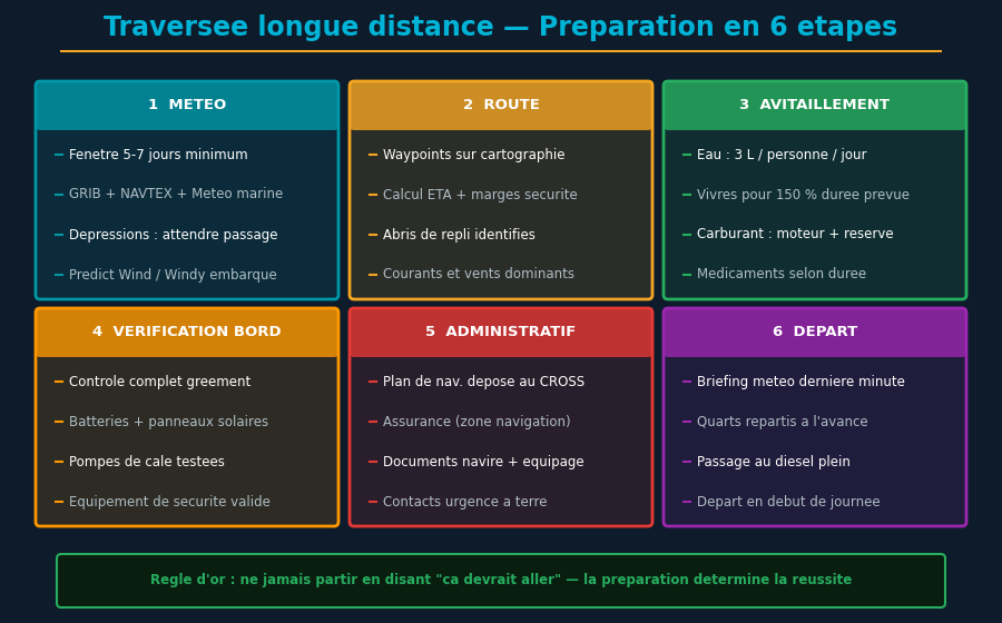 Checklist de planificación de travesía oceánica