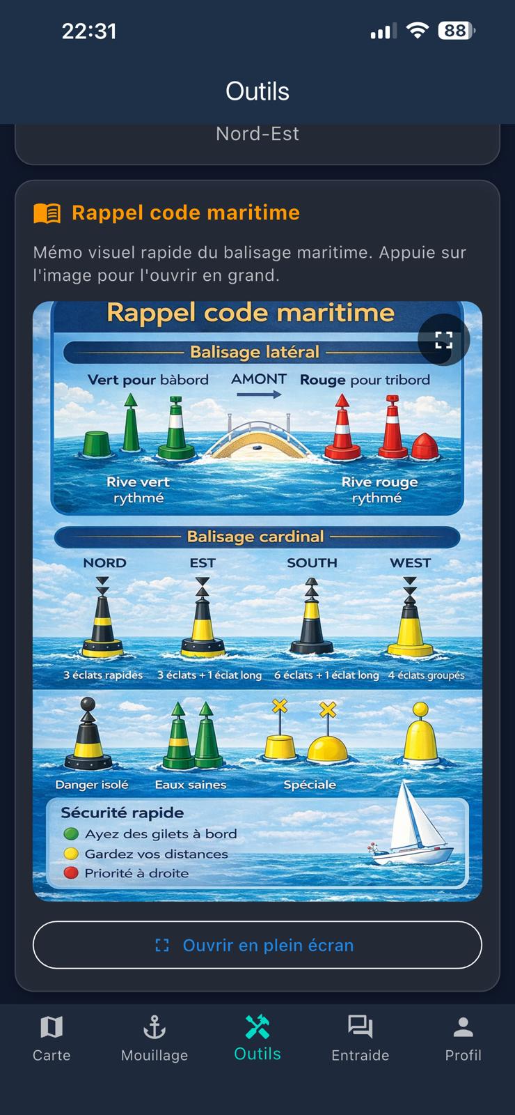 Code maritime international : alphabet et pavillons de signalisation en vue plein écran